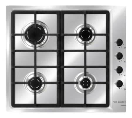 Anafe Multigas 4 Hornallas Con Encendido Rejillas Fundicion Classic Ix Inox Ormay