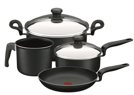 SET DE 6 PIEZAS TEFAL PRATIKA (CACEROLA 20CM + OLLA 24CM + SARTEN 24CM + JARRO 14CM)