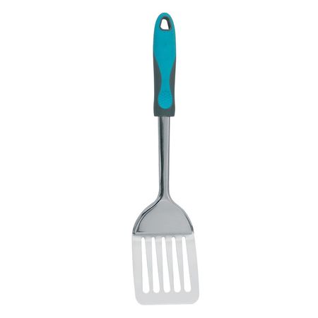 Espatula De Acero Inoxidable  Mango Azul Utensilio Cocina