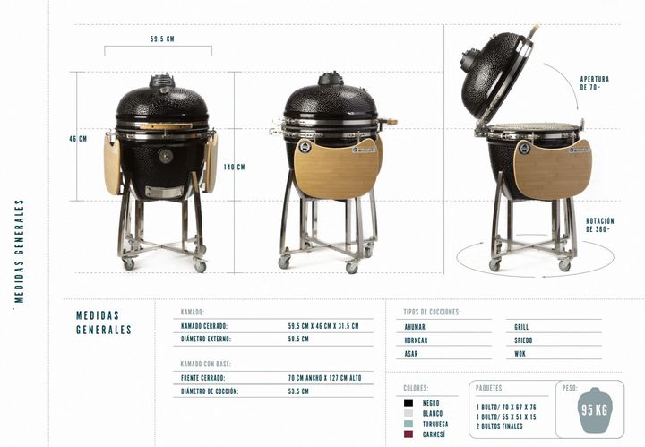 KAMADO ARGENTINO GRAN ASADOR CRIOLLO 23" - Vista 6