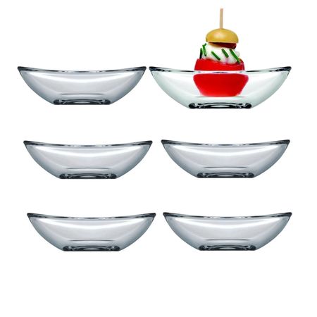 Set X 6 Unidades Mini Bowl Sojera Salsera Vidrio Dip 10 Cm Pasabahce Gastroboutique