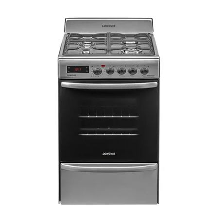 Cocina A Gas Longvie 56 CM Acero Inoxidable Multigas Digital 21501Xt