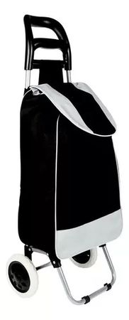 Carrito de Compras Combinado Negro y Gris