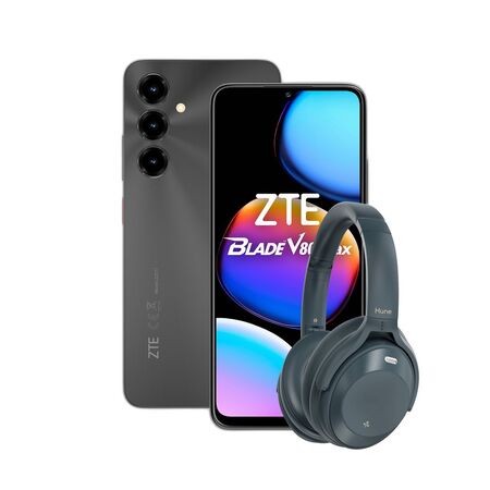 Combo ZTE V80 Max 4+256GB Negro + Auriculares Hune Vincha Bluetooth ANC