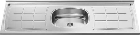Tapa Mesada Muebles Orlandi Acero Inoxidable 43 160Cm