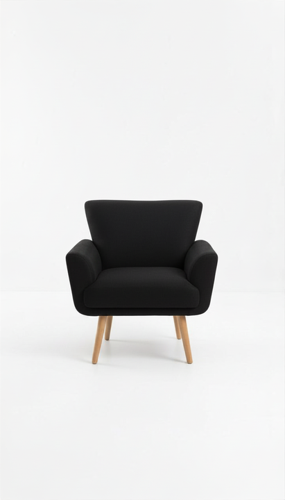 Sillon matera Klyara color negro - Vista 1