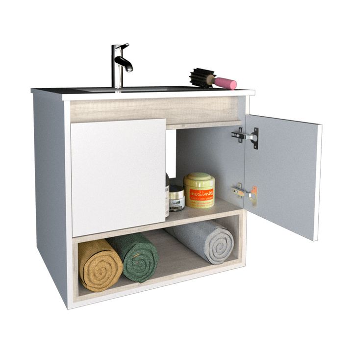 VANITORY 60CM C/BACHA 1 AG. 3182 NEV/BCO - Vista 2