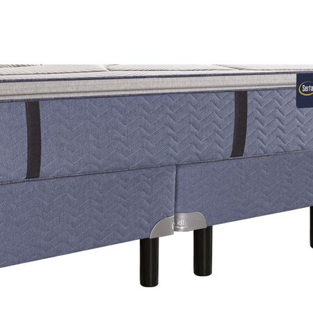Colchon y Sommier Serta Pensilvania 1 Plaza y Media 100x200x32 de Resortes Pocket Con Pillow Inteligente Viscoelastico