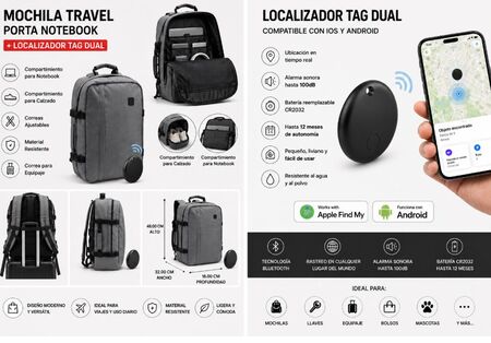Mochila Unicross Travel con Localizador Bluetooth