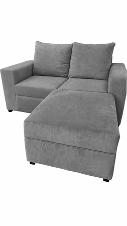 Sillon Milan dos cuerpos con camastro color  Gris