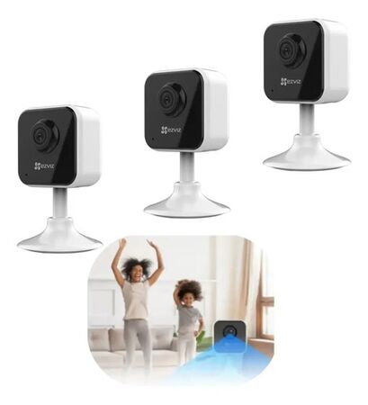 Combo Cámara Ezviz Ip H1c Wifi 1080p Interior Cs-h1c x 3 unidades