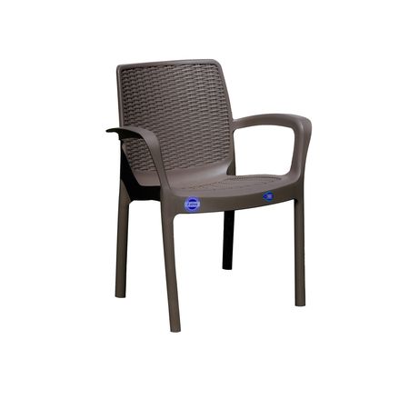 Sillon Pvc Voss Simil Rattan Guinea Mokka