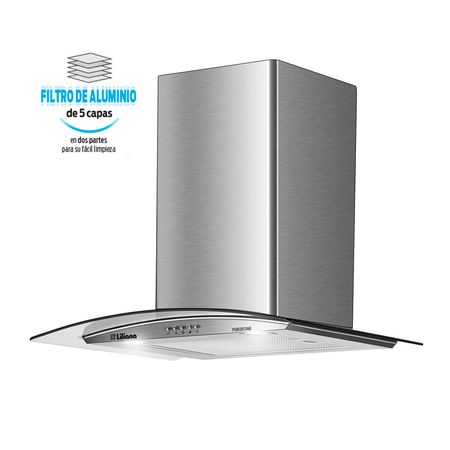 CAMPANA LILIANA KC994 ACERO 60CM VIDRIO