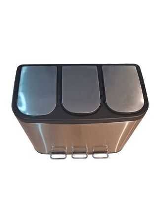 Cesto de Basura con Pedal Ezego Acero Inox 45L RM226