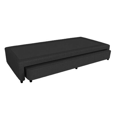 Sommier Marinero Mussa Urania 1 Plaza y media 100x200 cm Resortes Bonnell Chenille color Negro