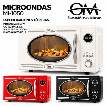 MICROONDAS DIGITAL RETRO OM MI-1050