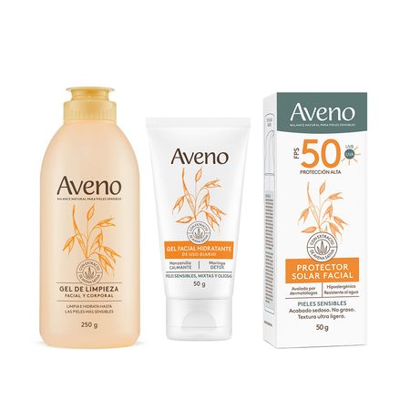 Set Aveno Gel Limpieza + Gel Crema P Mixta + Prot Solar F50