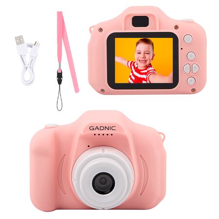 Cámara de Fotos Gadnic Digital Para Niños Función Resistente a Golpes (Rosa)