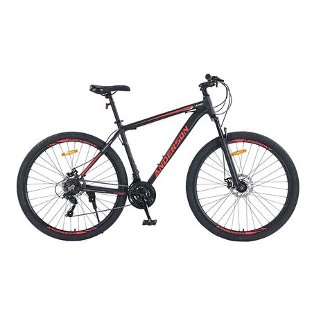 Bicicleta Mtb Anderson A600 R29, 21V Freno a Disco, Suspensión, Negro/Rojo M