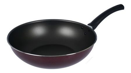 Wok Sarten 28 Cm Cocinar Antiadherente Aston Bordo