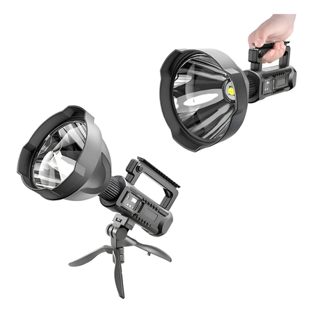 Reflector Busca Huella Led Recargable + Tripode Luz Blanco W5119