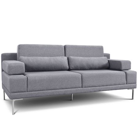 Sillon 2 Cuerpos Verona Tela Shot Piedra Antimanchas Espacity