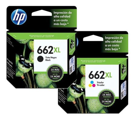 Kit De Cartuchos De Tinta Hp 662xl Negro + Tricolor Original