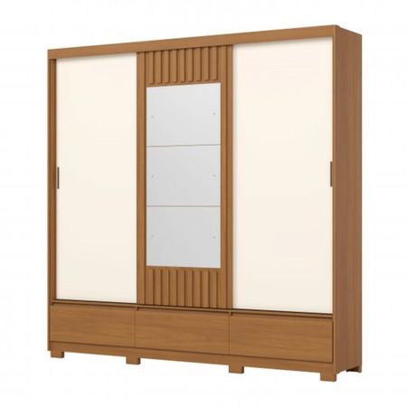 Placard Henn D349-226 Delvin Canela/Blanco 3Ptas C/Espejo