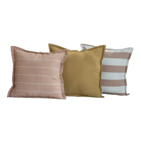 Combo 3 almohadones Tusor 50x50 - Diseño F