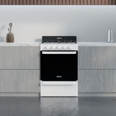 Cocina Multigas 56 cm Blanca con Encendido Eléctrico Drean CD5603AB0