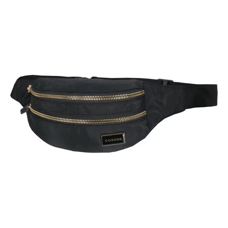 Rinonera Kossok Ibuki Urbana Negro Liso Negro/Dorado