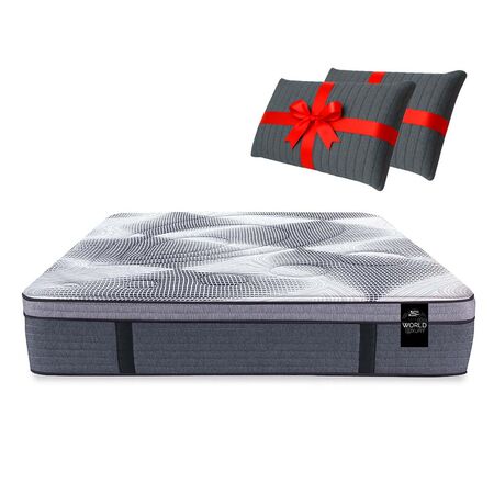 Colchon King Koil 120 Luxury Pocket Super King 200x200 Resortes y Pillow Viscoelastico + Almohada de Regalo