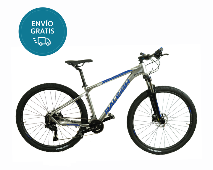Bicicleta Raleigh Mojave 4.0 Talle 17"/M _ Gris/Azul / Biplato (2x9) / Frenos a disco hidráulicos / Rodado 29 _ Línea 2026 - Vista 1
