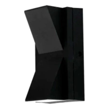 Aplique Pared Exterior 12w Negro Foc 2 Ip65 Blanco Dinamico