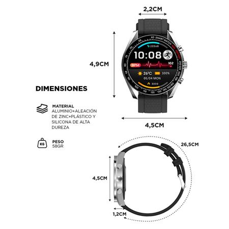 Reloj Smartwatch Gadnic Inteligente Función Llamada