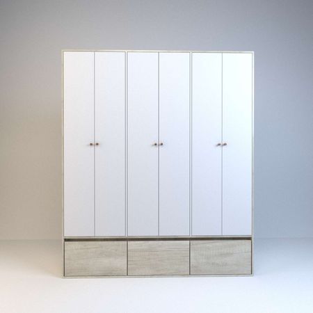 Placard de Abrir 1,8m 6 Puertas 4 Cajones 3 Zapateros Nevado Everest Tables