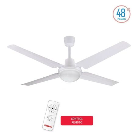 VENTILADOR DE TECHO LILIANA VTHB114R CON CONTROL REMOTO 4 ASPAS