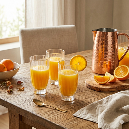 Set x 3 Vasos Copas Vidrio Amore 400 cc Facetado Pasabahce