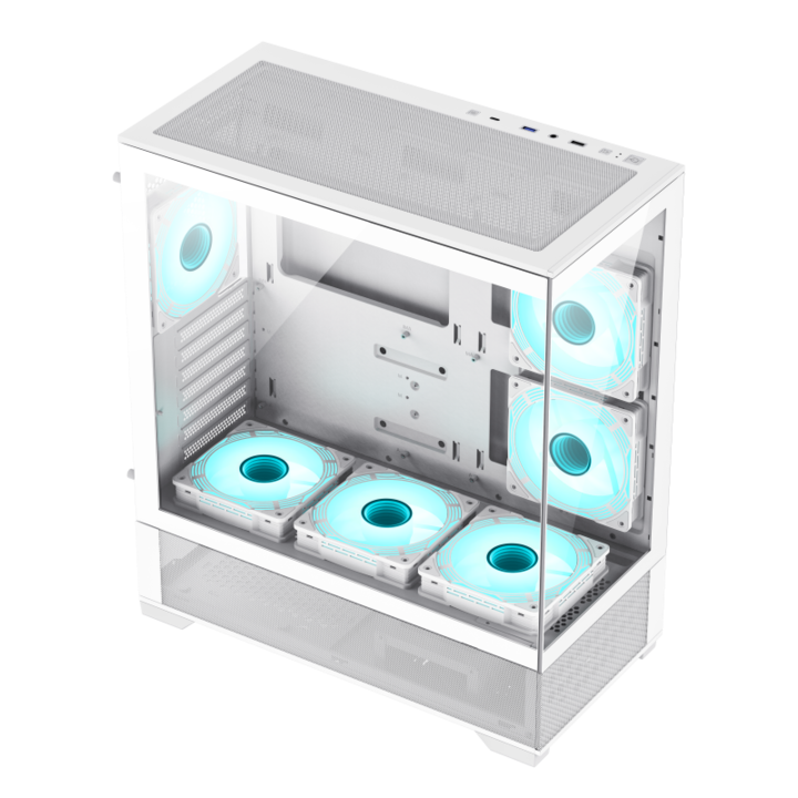 Gabinete Gamemax Vista aw 6Fan ARGB E-ATX Blanco - Vista 7