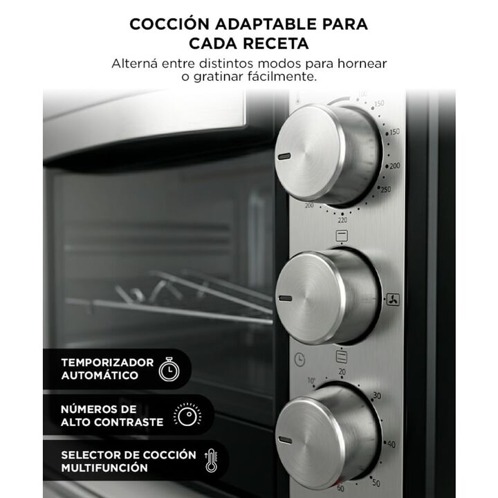 Horno Eléctrico Cuk by Gadnic 25L 1600W Multifunción - Vista 6