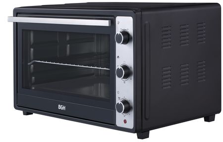 Horno Eléctrico BGH Mecánico Convección Antiadherente Negro 64L