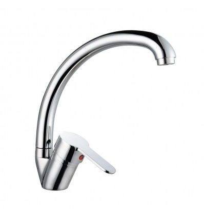 Canilla monocomando cuello cisne de cierre cerámico Prego PREG9011