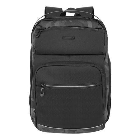Mochila Kossok Eren Gran Capacidad Porta Laptop Premium Color Negro Liso