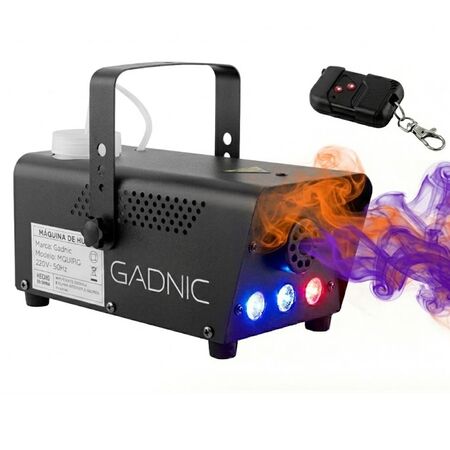 Maquina De Humo Gadnic 500W C/Control Remoto Luces RGB
