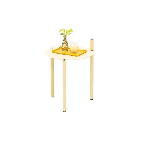 Mesita Auxiliar Iron Matera DS Home 52 x 36 cm Hueso