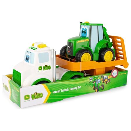 PACK DE DOS VEHICULOS JOHN DEERE FARMIN FRIENDS HAULING SET