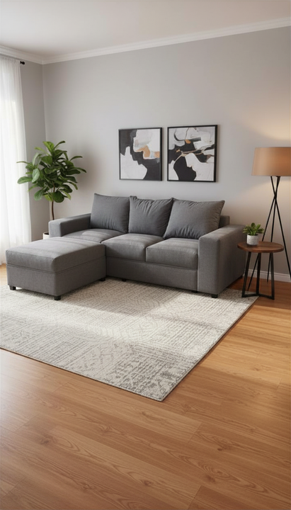 Sillon Milan tres cuerpos con camastro color Gris - Vista 3