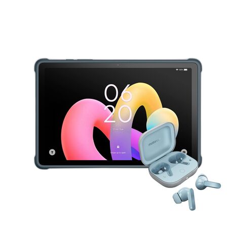 Combo Tablet TCL Pad 10L 128GB 4GB + Moto Buds Guitar Illusion Blue
