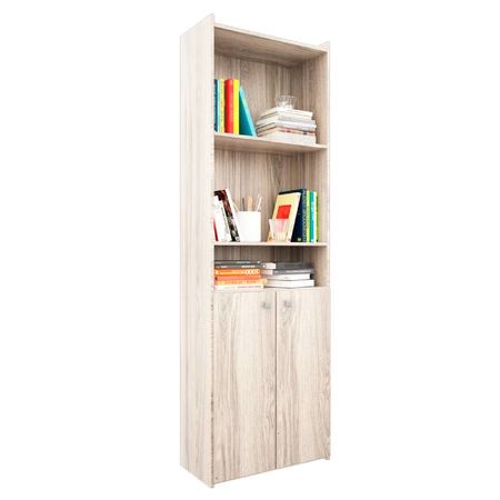 BIBLIOTECA ABIERTA ORLANDI AB 1422 OFICINA - ABEDUL, 2 PUERTAS, 4 ESTANTES