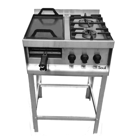Anafe Premium 2 Hornallas Multiple Plancha Carlitero Soul